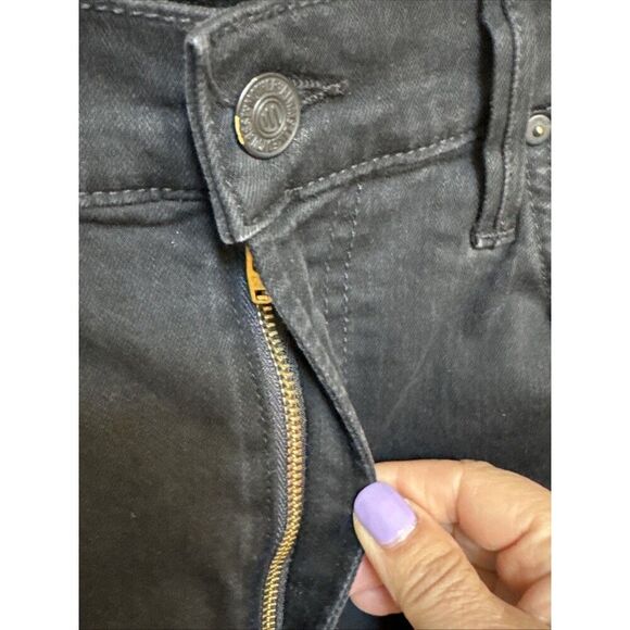 Mother The Insider Crop Step Fray Size 31 Black Jeans Not Guilty Stretchy - Picture 10 of 16